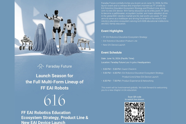 Faraday Future Launches FF EAI Robotics Education Ecosystem The Robo Wire